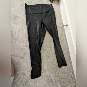 Shiny black Lululemon size 12